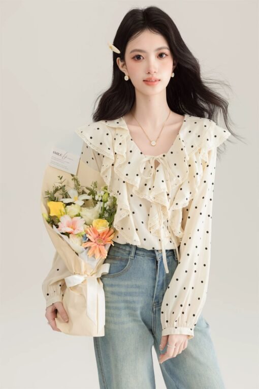 Charming Polka-Dot Blouse - Image 2