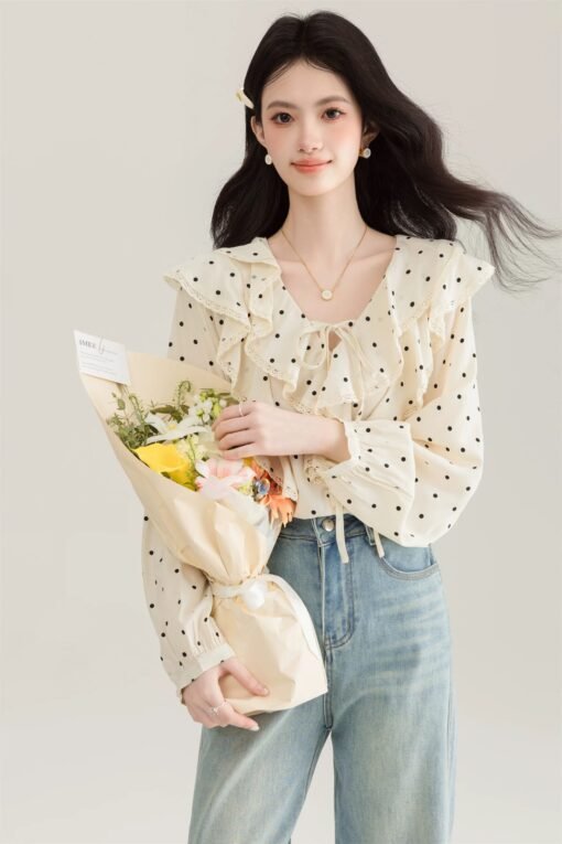Charming Polka-Dot Blouse - Image 3