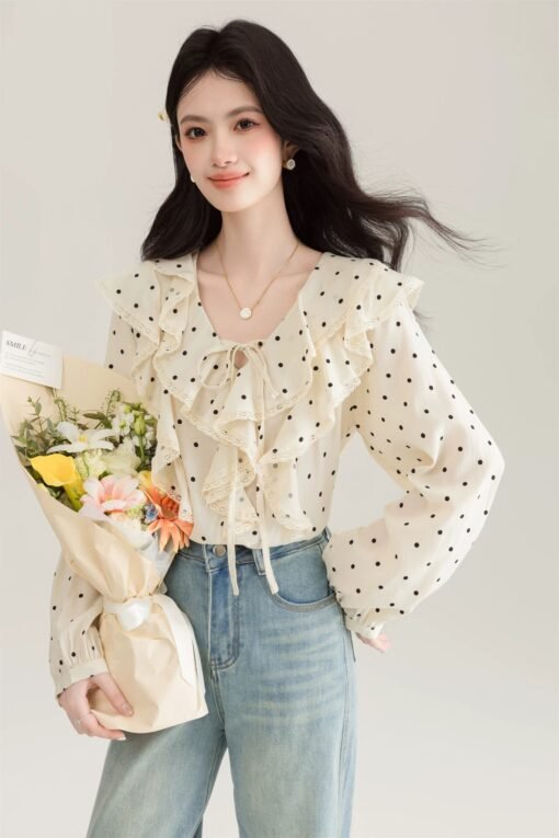 Charming Polka-Dot Blouse - Image 4