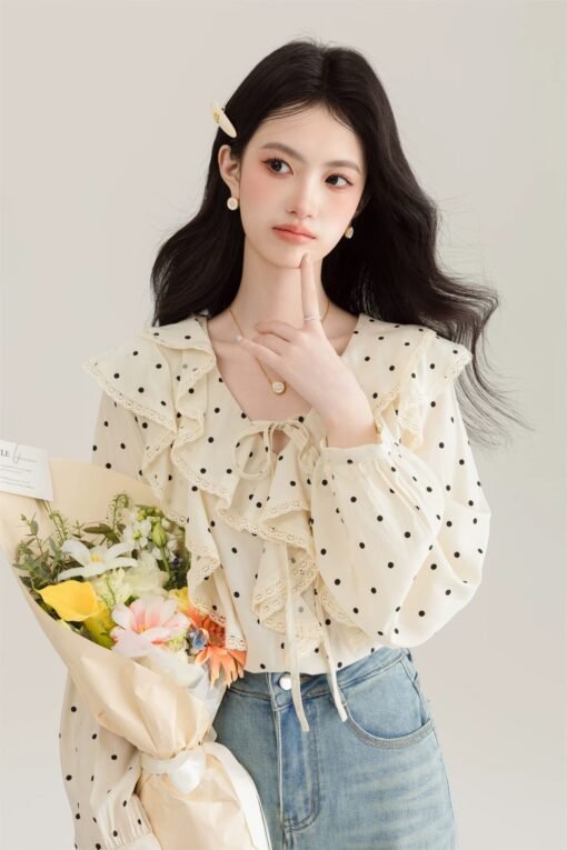 Charming Polka-Dot Blouse - Image 6