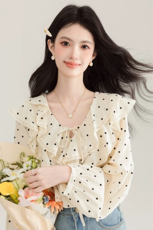 Charming Polka-Dot Blouse - Image 7