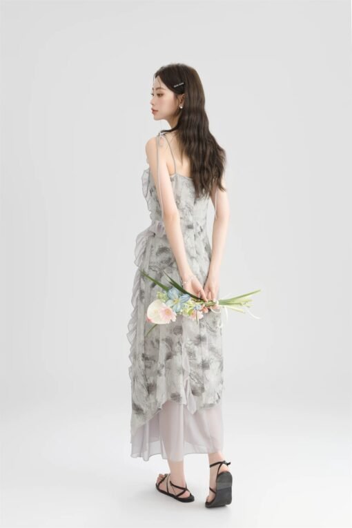 RUXU Tiered Ruffle Midi Dress - Image 4