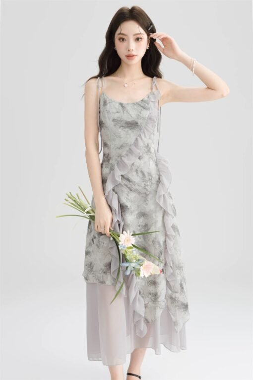 RUXU Tiered Ruffle Midi Dress - Image 2