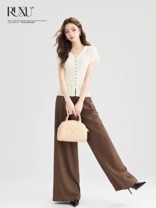 High-Waisted Wide-Leg Pants - Image 2