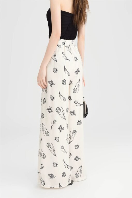 RUXU Floral Print Wide Leg Pants - Image 4