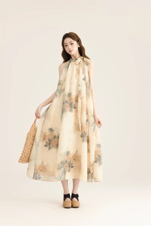 RUXU Bloom Halter Midi Dress - Image 2