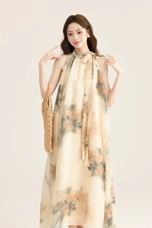 RUXU Bloom Halter Midi Dress - Image 3