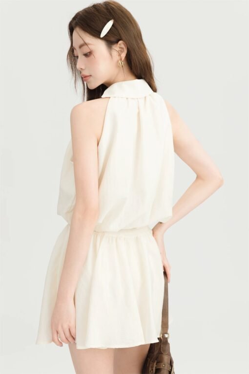 RUXU Ivory Halter Top & Mini Skirt Set - Image 3