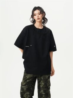 Asymmetrical Panel Oversized T-Shirt