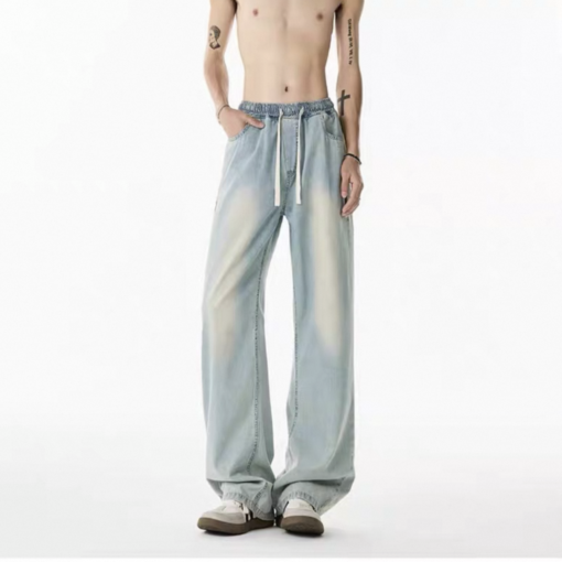 Light Wash Wide-Leg Jeans - Image 3