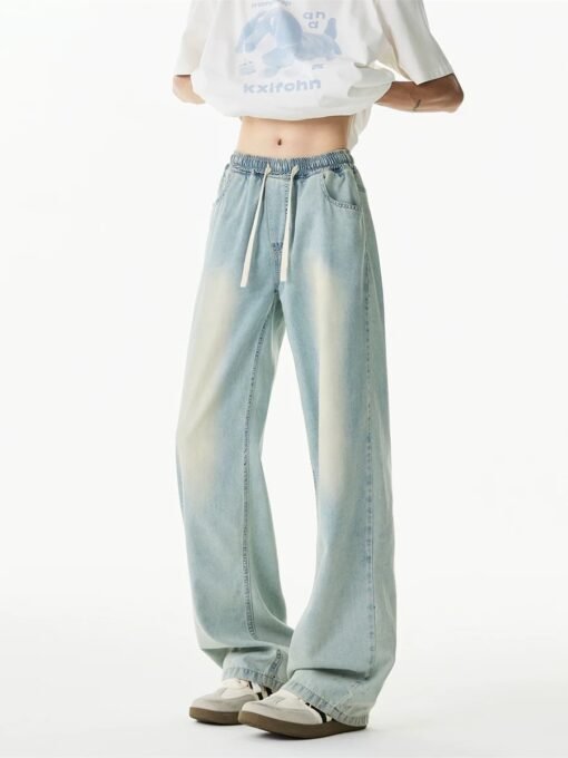 Light Wash Wide-Leg Jeans - Image 2
