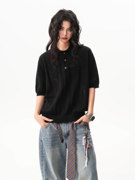 Short-Sleeved Polo Shirt - Image 2