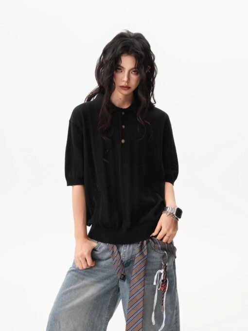 Short-Sleeved Polo Shirt - Image 4