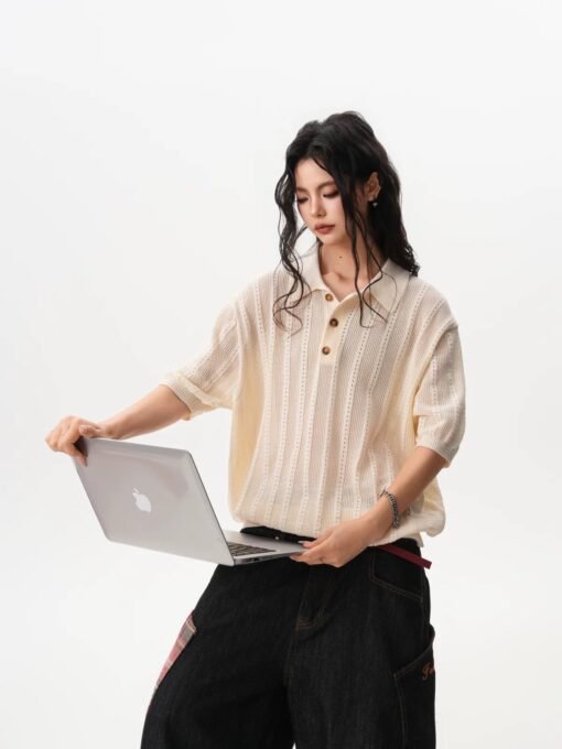 Short-Sleeved Polo Shirt - Image 3