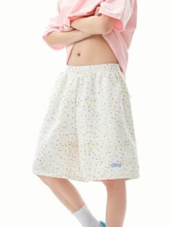 Colorful Star Print Relaxed-Fit Shorts