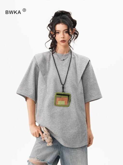 Sculpted shoulder Oversized T-Shirt - Image 5