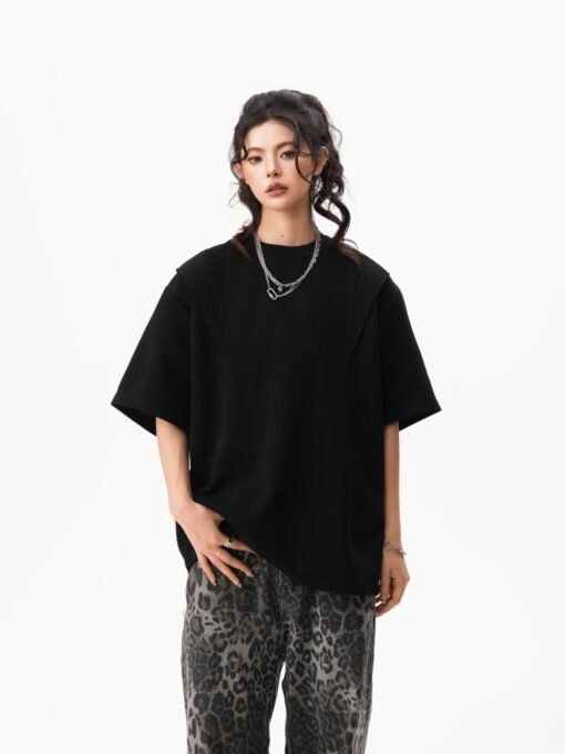 Sculpted shoulder Oversized T-Shirt - Image 6