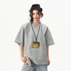 Sculpted shoulder Oversized T-Shirt