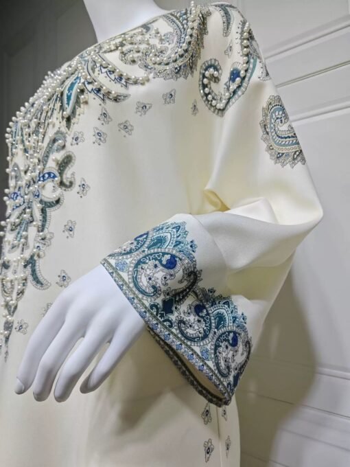 Ivory Paisley Pearl Dress - Image 7