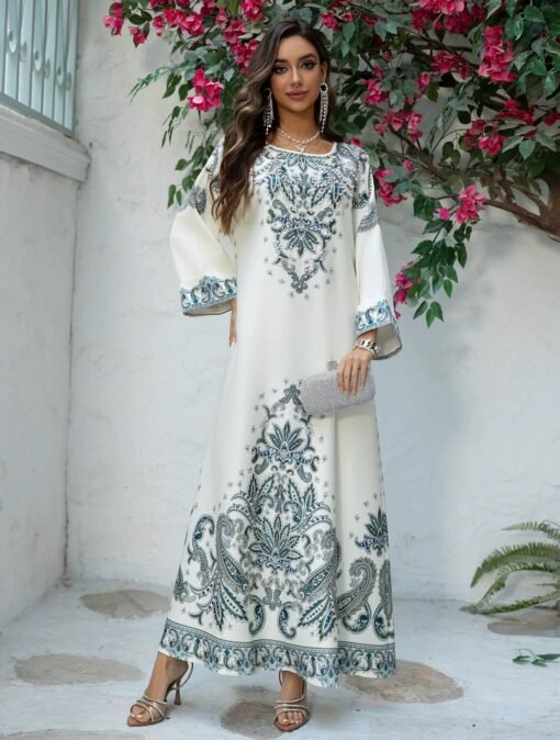 Ivory Paisley Pearl Dress - Image 2