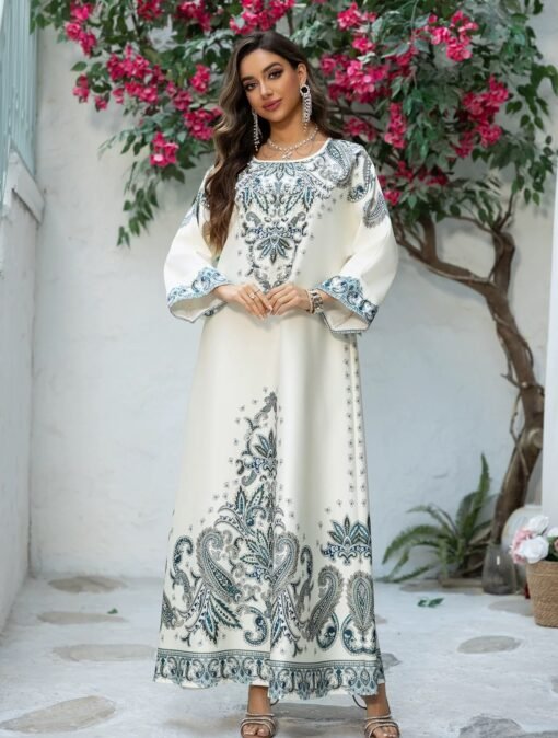 Ivory Paisley Pearl Dress