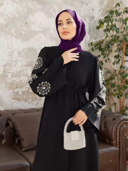 Sapphire Bloom Abaya - Image 4