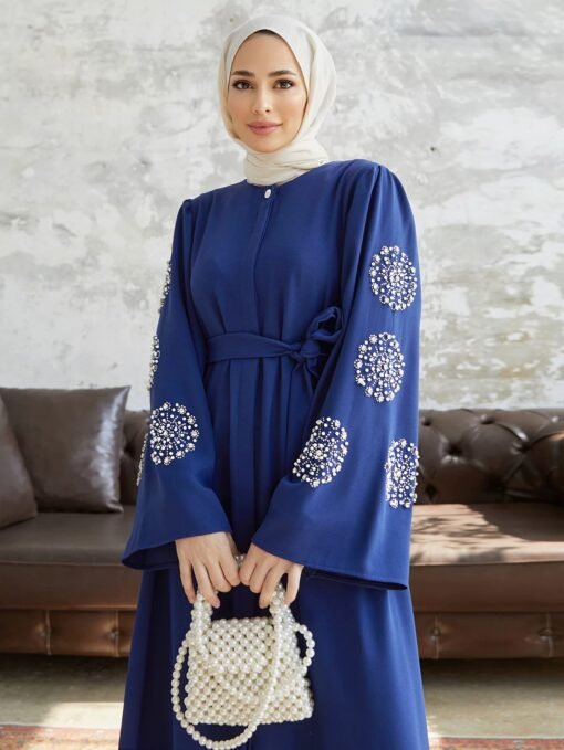 Sapphire Bloom Abaya - Image 6