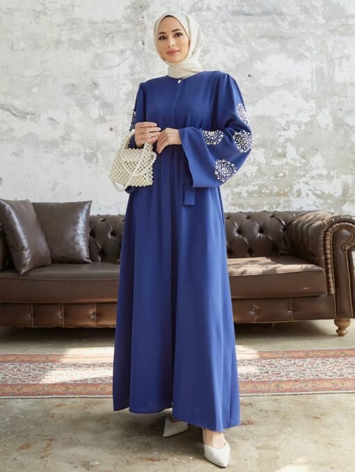 Sapphire Bloom Abaya - Image 2