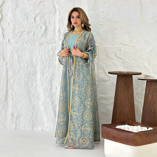 Royal  Abaya and Vest - Image 2
