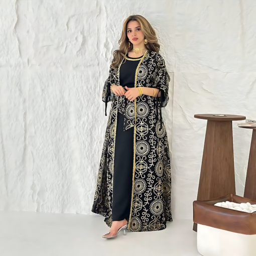 Royal  Abaya and Vest - Image 3