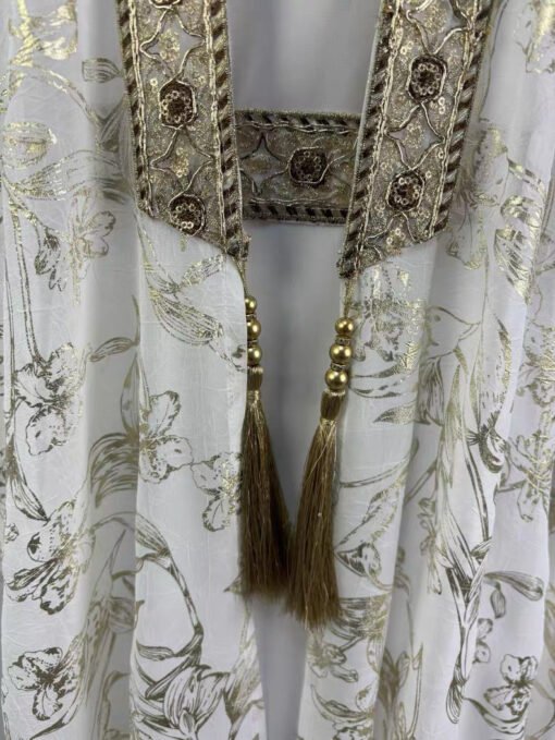 Silver Blossom Abaya Set - Image 8