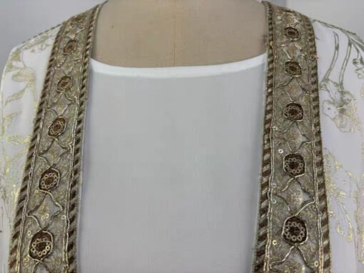 Silver Blossom Abaya Set - Image 10