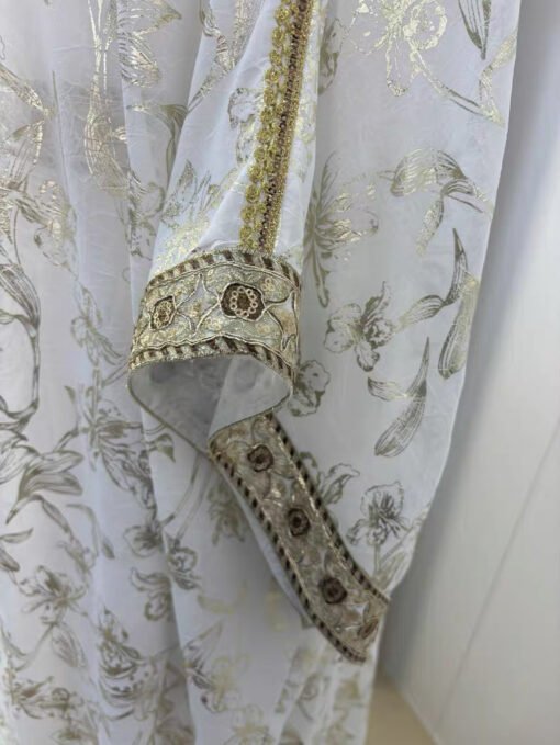 Silver Blossom Abaya Set - Image 7