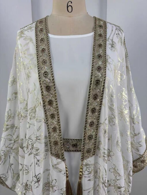 Silver Blossom Abaya Set - Image 6