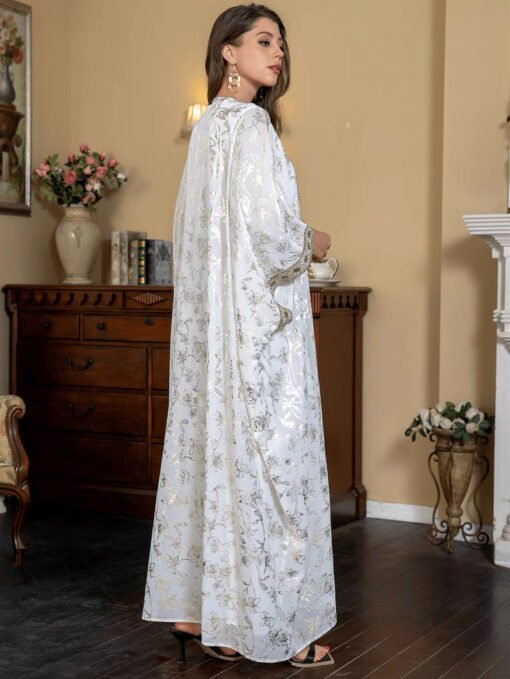 Silver Blossom Abaya Set - Image 4